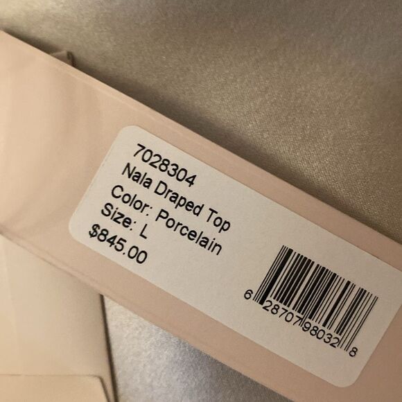 NWT Et Ochs Elegant silk  Women's Drape Top, L - Picture 12 of 14